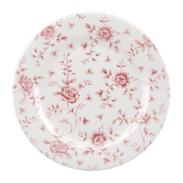 Borden | Rose Chintz Cranberry | 6 Stuks | Ø305mm
