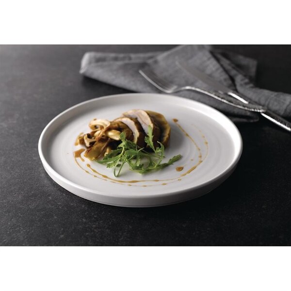Borden | WALLED CHEFS PLATE | Keramiek | Wit | 6 Stuks | Ø260mm