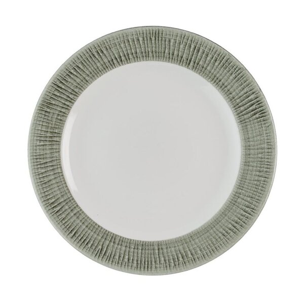 Borden | BAMBOO ALPINE | Keramiek | Aardse Groene Tint | 12 Stuks | Ø206mm