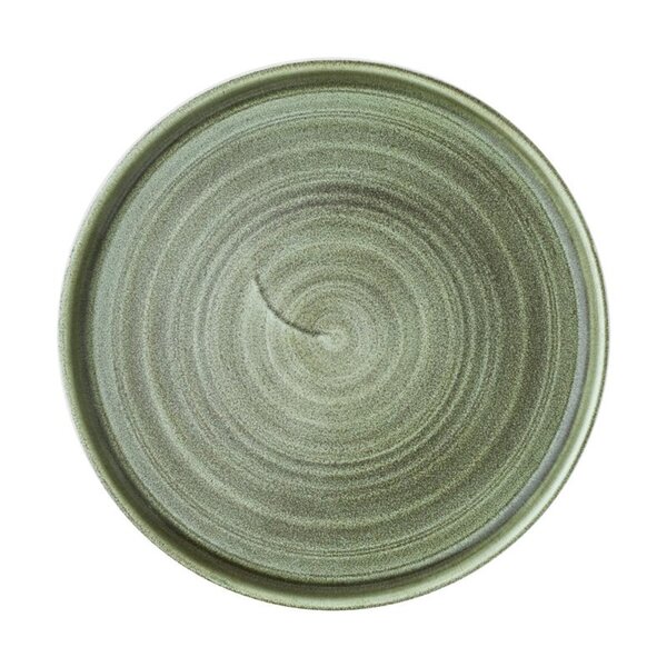 Borden | STONECAST PATINA | Porselein | Burnished Green | 6 Stuks | Ø220x20(h)mm