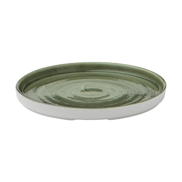 Borden | STONECAST PATINA | Porselein | Burnished Green | 6 Stuks | Ø220x20(h)mm