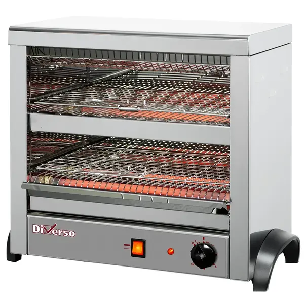 Salamander Toaster | 2 Niveaus | Elektrisch (Quartz Infrarood) | 2.7kW (230V) | Incl. 6 Tostiklemmen | 525x305x445(h)mm