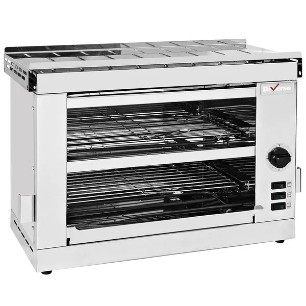 Salamander Toaster | 2 Niveaus | Elektrisch | 3.6kW (230V) | Warmhoudplateau | 532x255x365(h)mm