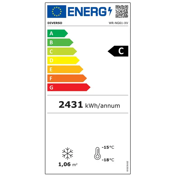 Vrieskast | 600L (2/1 GN) | Grijs | -15°C/-20°C | Statisch | Wielen | 780x768x1902(h)mm