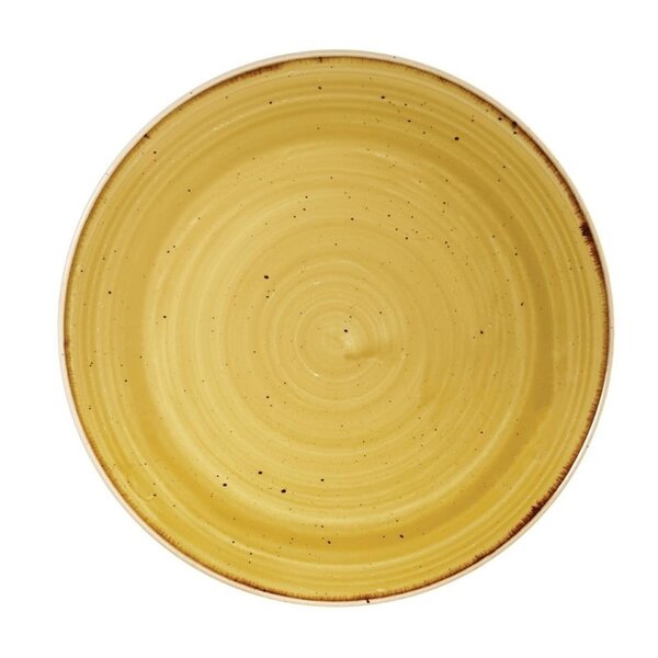 Coupeborden | STONECAST | Porselein | Mustard Seed Yellow | 12 Stuks | Ø220mm