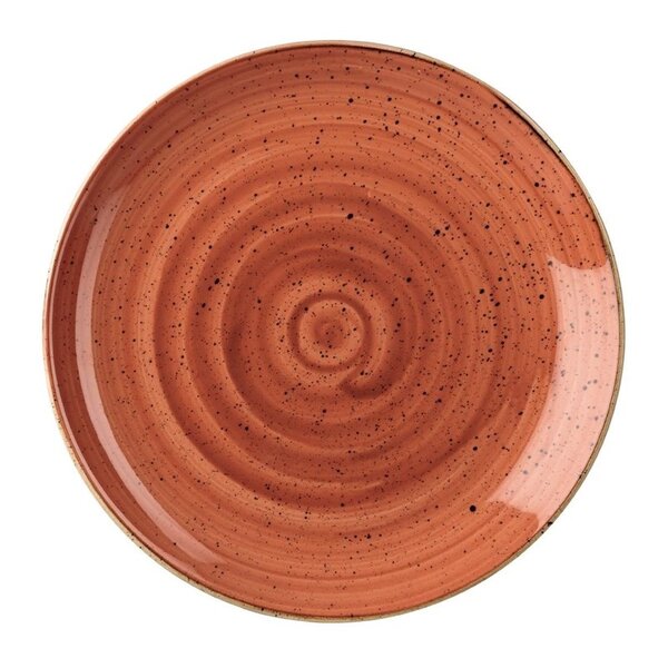 Coupeborden | STONECAST | Porselein | Spiced Orange | 12 Stuks | Ø217x100(h)mm