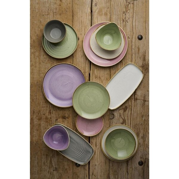 Coupeborden | STONECAST | Keramiek | Sage Green | 12 Stuks | Ø217mm