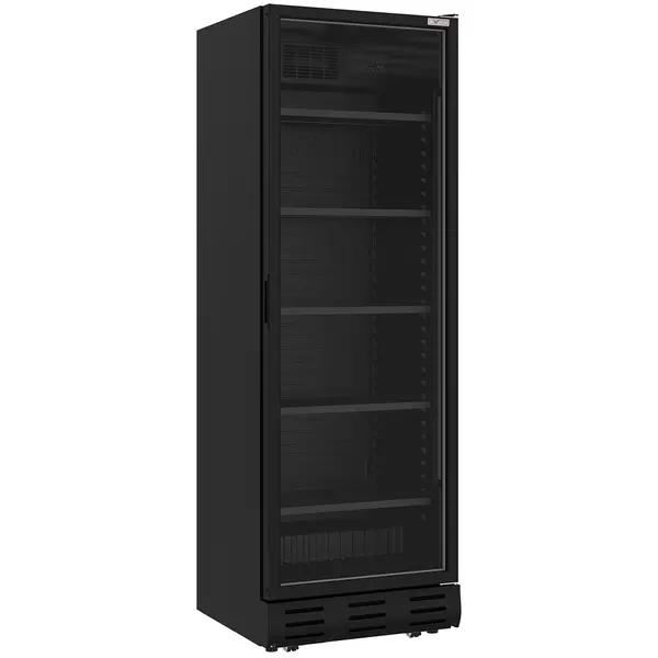 Koelkast | 382L | Zwart | +1°C/+9°C | Geforceerd | Wielen | 595x614x1803(h)mm