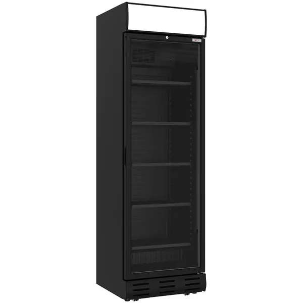 Koelkast | 382L | Zwart | +1°C/+9°C | Geforceerd | Wielen | 595x650x2000(h)mm