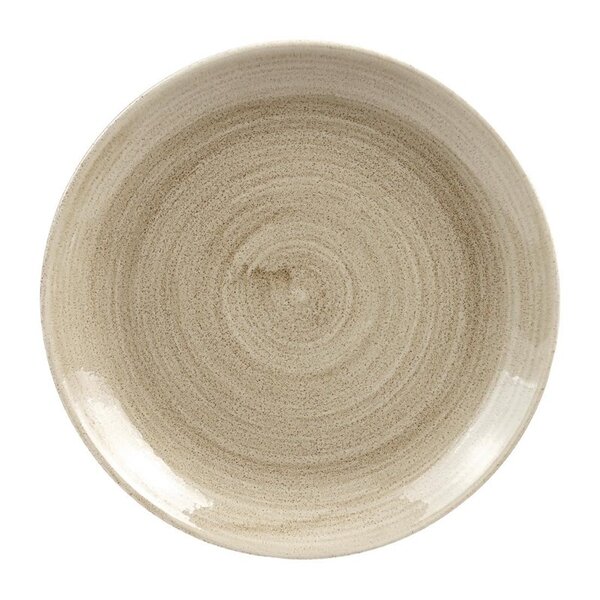 Coupeborden | STONECAST PATINA | Porselein | Antique Taupe | 12 Stuks | Ø217mm