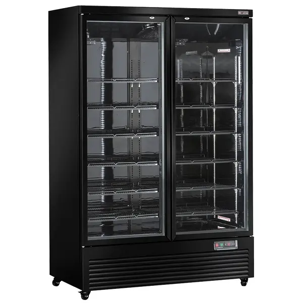 Koelkast | 1085L | Zwart | +1°C/+10°C | Geforceerd | Draaideuren | Wielen (Geremd) | 1253x740x2040(h)mm