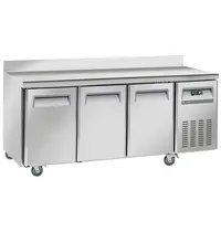 Diverso by Diamond Koelwerkbank | Energiezuinig | 253L | 3 Deuren (1/1 GN) | -2°C/+8°C | Geforceerd | Achteropstand | Wielen (Geremd) | 1800x700x850/950(h)mm 