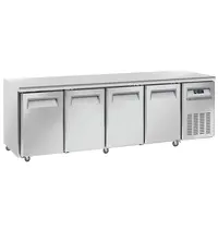 Diverso by Diamond Koelwerkbank | Energiezuinig | 331L | 4 Deuren (1/1 GN) | -2°C/+8°C | Geforceerd | Wielen (Geremd) | 2250x700x850(h)mm 