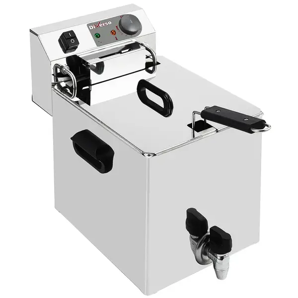 Friteuse | Elektrisch | 10L | 0°C/180°C | 4.5kW (400V) | Aftapkraan | 290x450x320(h)mm