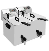 Diverso by Diamond Friteuse | Elektrisch | 8+8L | 0°C/180°C | 7kW (2x 230V) | Aftapkranen | 560x450x320(h)mm 