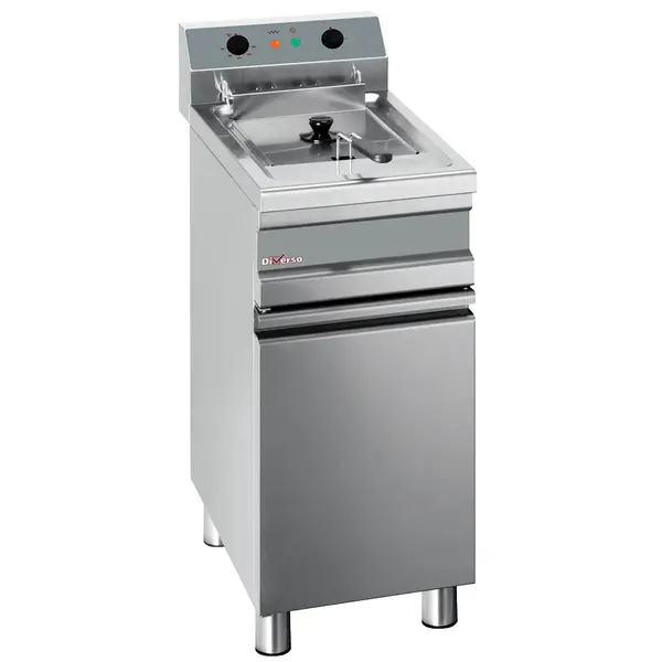 Friteuse | Elektrisch | 14L | 100°C/190°C | 9kW (400V) | Aftapkraan | 375x655x845/985(h)mm