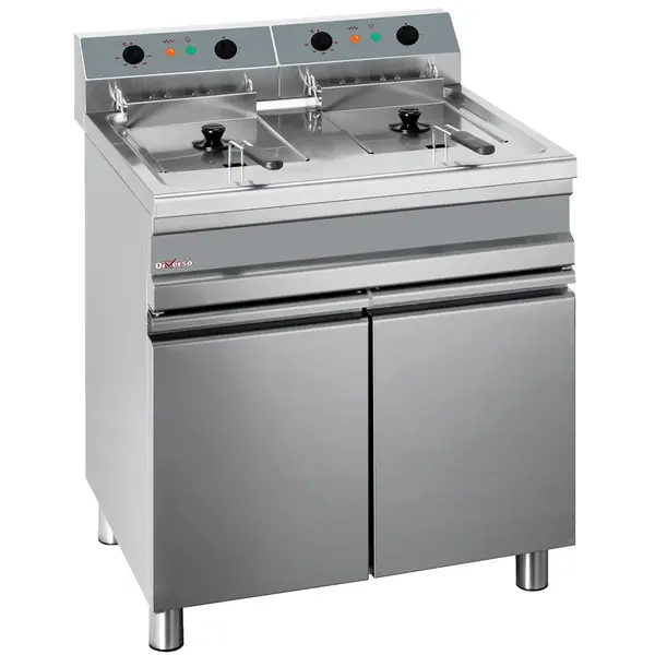 Friteuse | Elektrisch | 14+14L | 100°C/190°C | 18kW (2x 400V) | Aftapkranen | 750x655x845/985(h)mm
