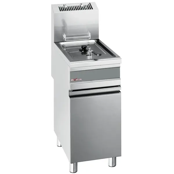 Friteuse | Gas | 15L | 110°C/190°C | 12.5kW | Piëzo Ontsteking | Aftapkraan | 375x650x845/1010(h)mm