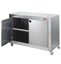 Diamond Onderkast | (Diverso by) Diamond Kippengrills | RVS | Draaideuren + Tussenschap | Wielen (Geremd) | 1098x480x790(h)mm