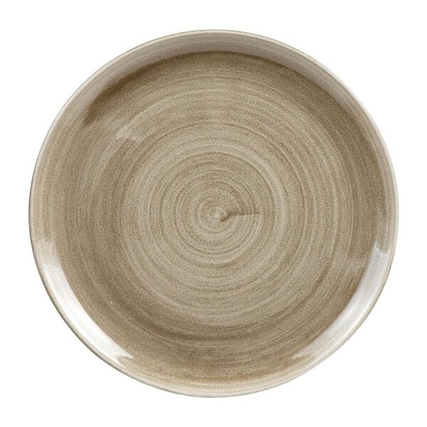 Coupeborden | STONECAST PATINA | Porselein | Antique Taupe | 6 Stuks | Ø324mm