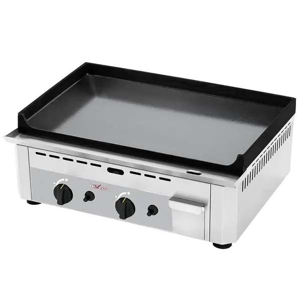 Bak-/Grillplaat | Gas | Glad Oppervlak 600x400 (Gietijzer) | ≤300°C | 6.4kW | Piëzo Ontsteking | 605x475x230(h)mm