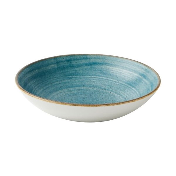 Coupeschalen | STONECAST RAW | Porselein | Teal | 12 Stuks | Ø184x30(h)mm