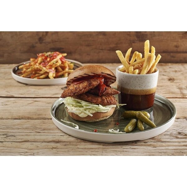 Borden | STONECAST PATINA | Porselein | Burnished Green | 6 Stuks | Ø260x20(h)mm