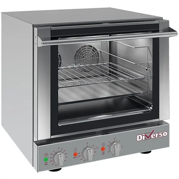 Heteluchtoven | 4 Niveaus (460x340) | Elektrisch | 50°C/270°C | 3.6kW (230V) | Grillfunctie | 590x650x575(h)mm