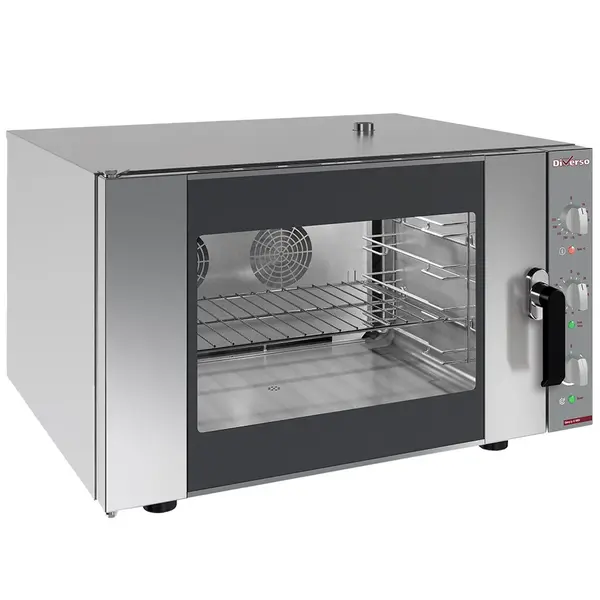 Hetelucht-/Stoomoven | 4 Niveaus (EN/GN) | Elektrisch | 50°C/270°C | 6.4kW (400V) | Bevochtiging (Automatisch) | 885x795x560(h)mm