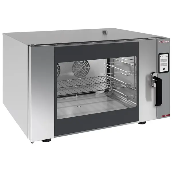 Hetelucht-/Stoomoven | 4 Niveaus (EN/GN) | Elektrisch | 30°C/270°C | 6.4kW (400V) | Bevochtiging (Automatisch) | Touchscreen | 885x795x560(h)mm