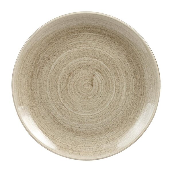Coupeborden | STONECAST PATINA | Porselein | Antique Taupe | 12 Stuks | Ø260mm