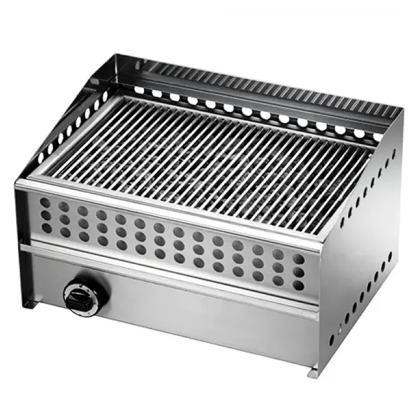 Lavasteengrill | 1 Zone  | Reflecterende Branders | 9kW | 550x400x330(h)mm