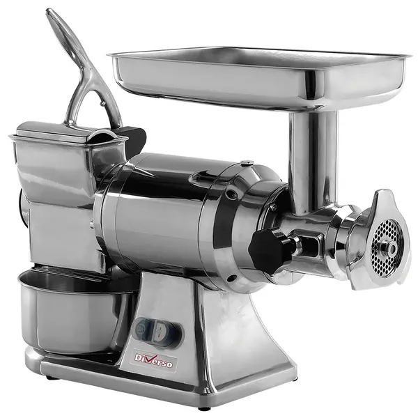 Vlees-/Gehaktmolen + Kaasraspmachine | Mes N°22 (Ø220mm) | Verwijderbare Kop | 1.1kW (230V) | Incl. Rooster (Ø6mm) | 600x300x400(h)mm