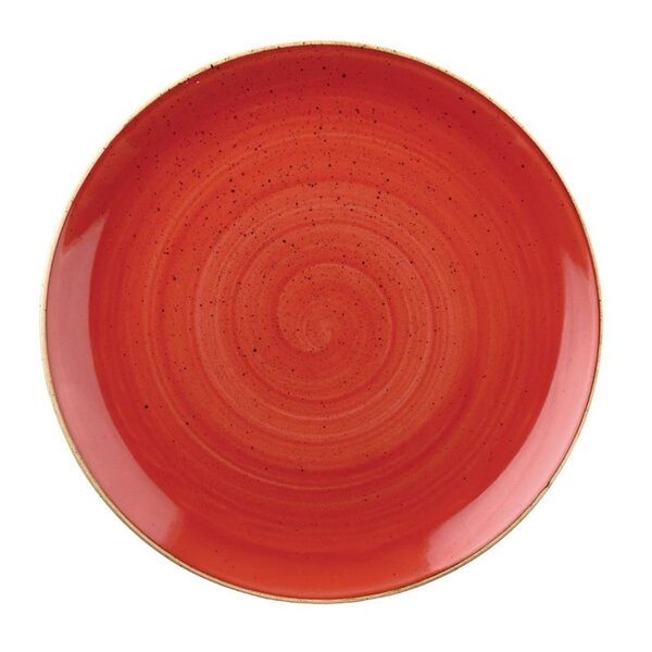 Coupeborden | STONECAST | Porselein | Berry Red | 12 Stuks | Ø260mm