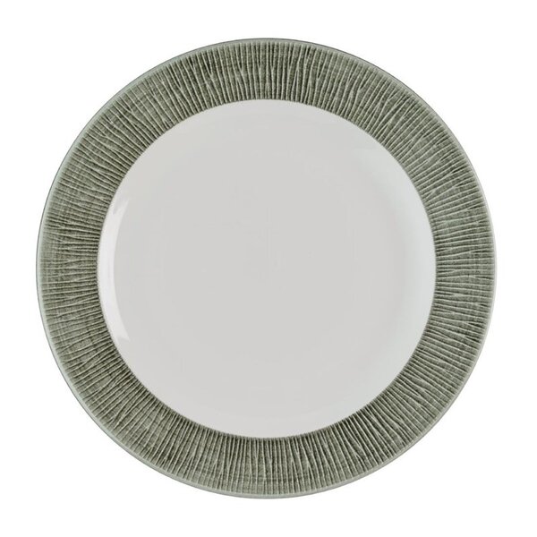 Borden | BAMBOO ALPINE | Keramiek | Aardse Groene Tint | 12 Stuks | Ø273mm
