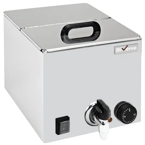 Worstenwarmer | 1/2 GN | 30°C/90°C | 1kW (230V) | Aftapkraan | 264x275x260(h)mm