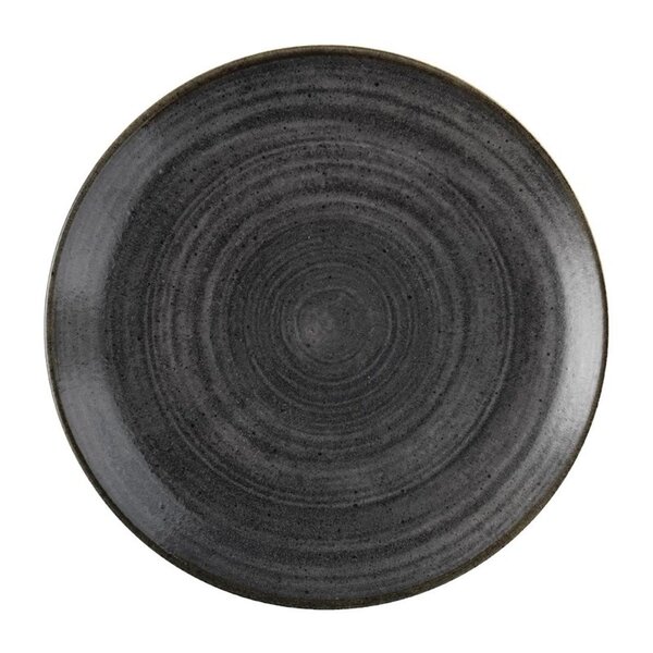 Coupeborden | STONECAST RAW | Keramiek | Black | 12 Stuks | Ø260mm