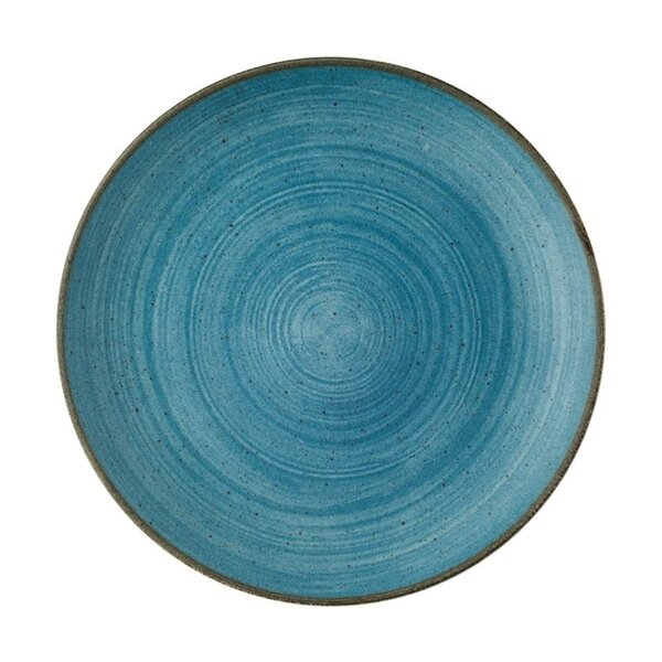 Coupeborden | STONECAST RAW | Porselein | Teal | 12 Stuks | Ø260mm