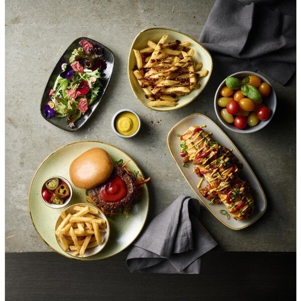 Coupeborden | STONECAST RAW | Green | 12 Stuks | Ø260mm