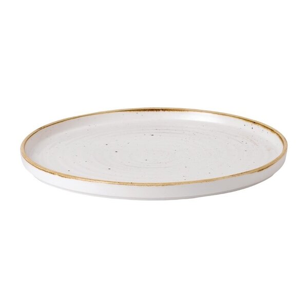 Borden | STONECAST | Porselein | Barley White | 6 Stuks | Ø275x20(h)mm