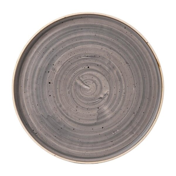 Borden | STONECAST | Porselein | Peppercorn Grey | 6 Stuks | Ø275x20(h)mm
