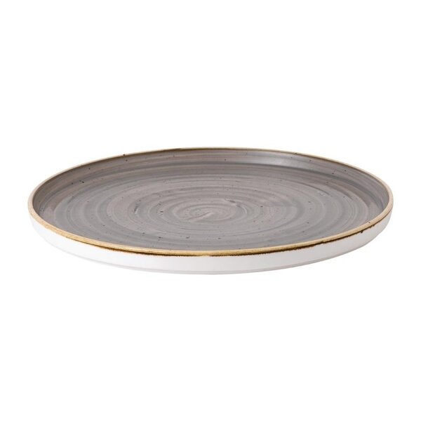 Borden | STONECAST | Porselein | Peppercorn Grey | 6 Stuks | Ø275x20(h)mm