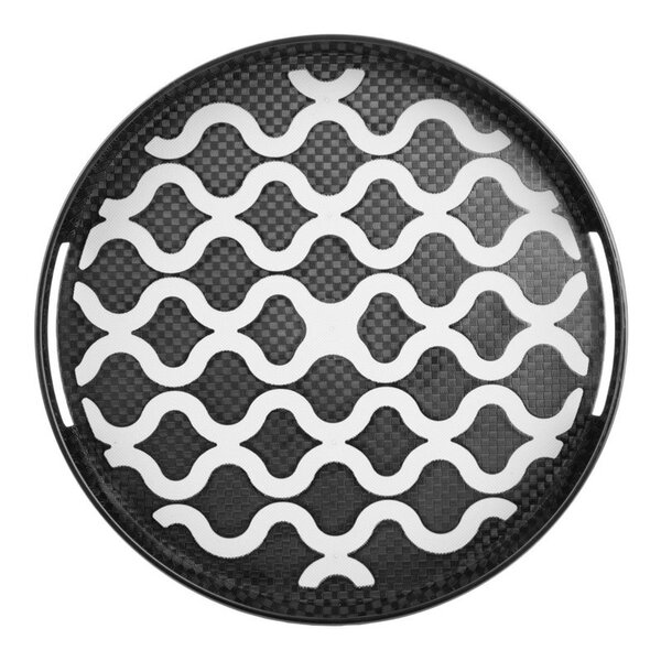 Dienblad | KRISTALLON | Polycarbonaat | Zwart | Antislip | Ø300x42(h)mm