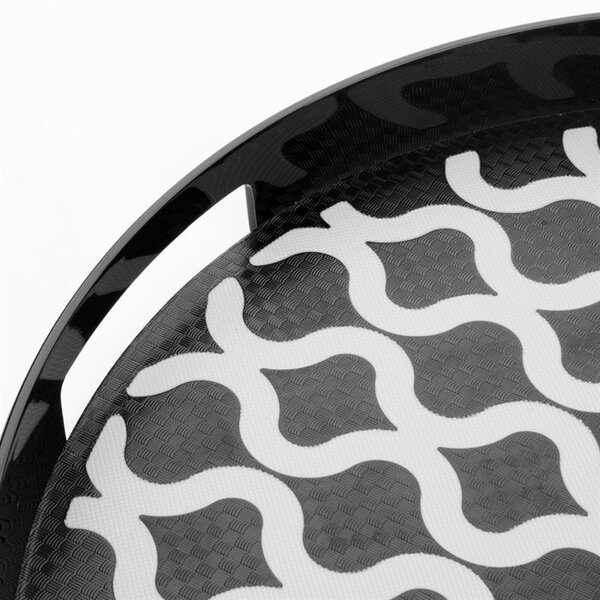 Dienblad | KRISTALLON | Polycarbonaat | Zwart | Antislip | Ø355x42(h)mm