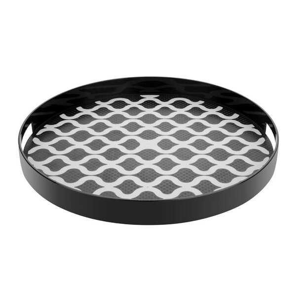 Dienblad | KRISTALLON | Polycarbonaat | Zwart | Antislip | Ø405x42(h)mm