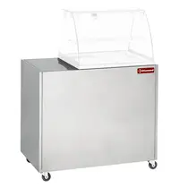 Diamond Onderkast | Diamond DIA-VBE-211 Warmhoudvitrine | RVS | Schuifdeuren + Tussenschap | Wielen (Geremd) | 1060x615x1380(h)mm