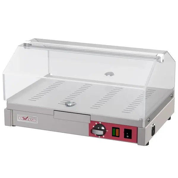 Warmhoudvitrine | RVS | 30°C/60°C | 1 Niveau | Zelfbediening | 0.4kW (230V) | 500x355x270(h)mm