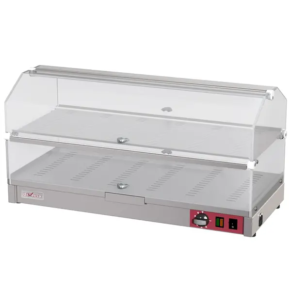 Warmhoudvitrine | RVS | 30°C/60°C | 2 Niveaus | Zelfbediening | 0.7kW (230V) | 800x355x415(h)mm