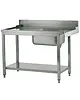 Mastro Aanvoertafel (Links) | RVS | 1 Spoelbak (Rechts) | Bodemschap | Achteropstand | 1800x770x850/1050(h)mm 