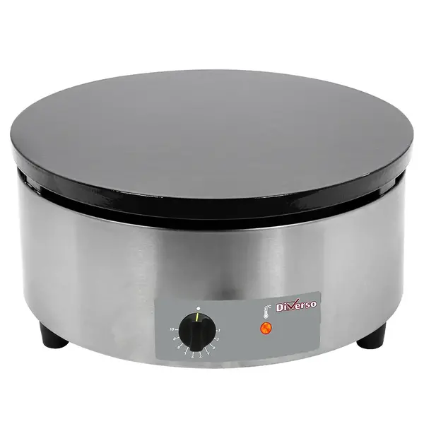 Crêpes Bakplaat | Elektrisch | Oppervlak Ø400 (Gietijzer) | 0°C/300°C | 3.6kW (230V) | Ø400x200(h)mm